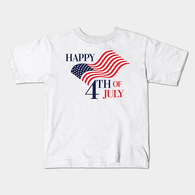 Happy Independence Day Kids T-Shirt by Saldi